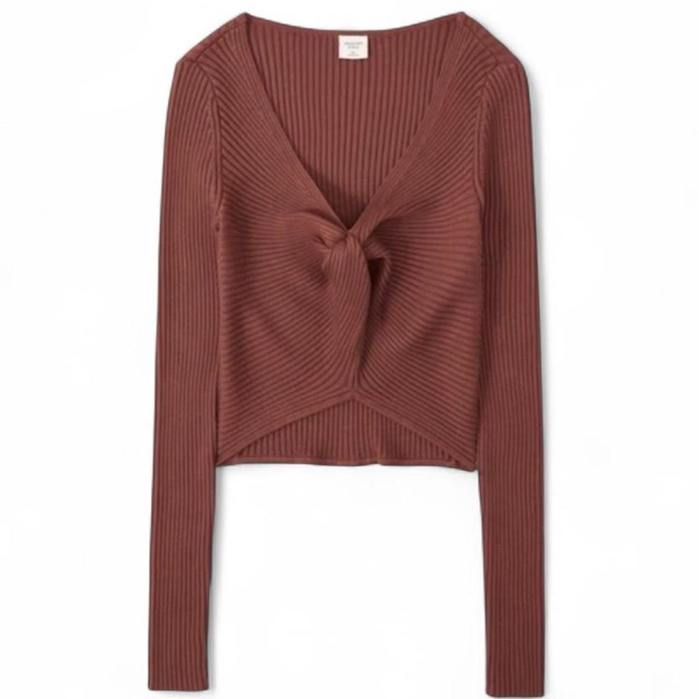 NEW Abercrombie Cropped Sweater Brown Women’s Size Medium